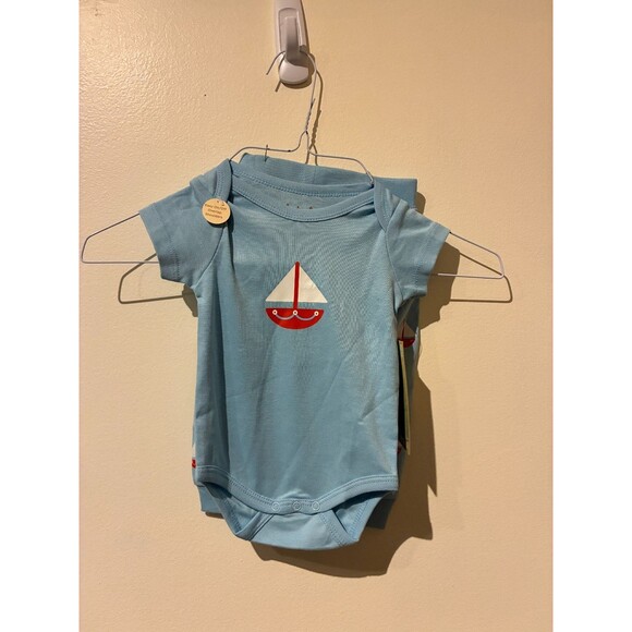 NWT Monica & Andy Blue Sailboat Bodysuit & Pants Outfit - 3-6M - Picture 1 of 4